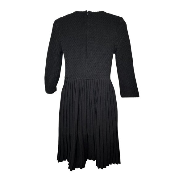 Ganni x Anthropologie‎ Fulton Black Pleated Knit A-Line Dress XS - Picture 9 of 13